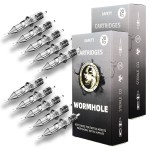 Wormhole Tattoo Cartridge Needles 50pcs Assorted Tattoo Needle Cartridges Round Liner Mixed 3RL 5RL 7RL 9RL 11RL (50pcs 12 Standard RL)