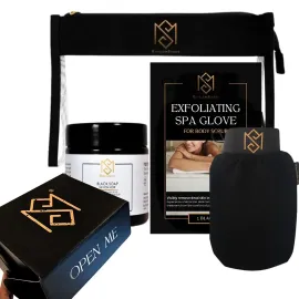 Exfoliating Glove Kessa Mitt Body Scrubber - Dead Skin Remover Shower Glove for Dead Skin Scrubbing and Deep Pore Cleansing - by MoroccanSource (3 Piece spa Set) Exfoliating Glove Kessa Mitt Body Scrubber - Dead Skin Remover Shower Glove for Dead Skin Scrubbing and Deep Pore Cleansing - by MoroccanSource (3 Piece spa Set)