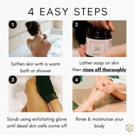 Exfoliating Glove Kessa Mitt Body Scrubber - Dead Skin Remover Shower Glove for Dead Skin Scrubbing and Deep Pore Cleansing - by MoroccanSource (3 Piece spa Set) Exfoliating Glove Kessa Mitt Body Scrubber - Dead Skin Remover Shower Glove for Dead Skin Scrubbing and Deep Pore Cleansing - by MoroccanSource (3 Piece spa Set)