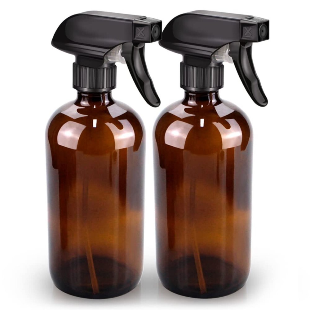 Bontip Glass Spray Bottle, Amber Glass Spray Bottle Set & Accessories for Non-toxic Window Cleaners Aromatherapy Facial Hydration Watering Flowers Hair Care (2 Pack/16 oz) (Amber) Bontip Glass Spray Bottle, Amber Glass Spray Bottle Set & Accessories for Non-toxic Window Cleaners Aromatherapy Facial Hydration Watering Flowers Hair Care (2 Pack/16 oz) (Amber)