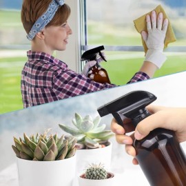 Bontip Glass Spray Bottle, Amber Glass Spray Bottle Set & Accessories for Non-toxic Window Cleaners Aromatherapy Facial Hydration Watering Flowers Hair Care (2 Pack/16 oz) (Amber) Bontip Glass Spray Bottle, Amber Glass Spray Bottle Set & Accessories for Non-toxic Window Cleaners Aromatherapy Facial Hydration Watering Flowers Hair Care (2 Pack/16 oz) (Amber)