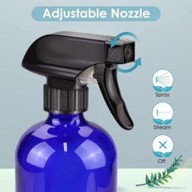 Bontip Glass Spray Bottle, Blue Glass Spray Bottle Set & Accessories for Non-toxic Window Cleaners Aromatherapy Facial Hydration Watering Flowers Hair Care (2 Pack/16 oz) (Blue) Bontip Glass Spray Bottle, Blue Glass Spray Bottle Set & Accessories for Non-toxic Window Cleaners Aromatherapy Facial Hydration Watering Flowers Hair Care (2 Pack/16 oz) (Blue)