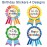 Happy Birthday Badge & Stickers - It\'s My Birthday Stickers for Kids, Home, Classroom & Party Decoration - 200 Pcs