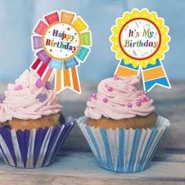 Happy Birthday Badge & Stickers - It\'s My Birthday Stickers for Kids, Home, Classroom & Party Decoration - 200 Pcs