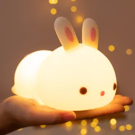 One Fire Night Light for Kids Bunny Cute Lamp, Kawaii 16 Colors Kids Night Light Baby Night Light Lamp, Rechargeable Toddler Night Light for Baby Nursery Night Light,Kids Lamp Nightlight for Kids Room