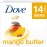 Dove Beauty Bar With Mango Butter 14 Bars To Moisturize Dry Skin More Moisturizing Than Bar Soap 3.75 oz