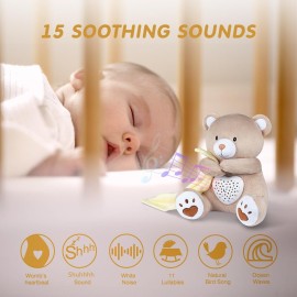 BEREST Rechargeable Baby Sleep Soother Bear, Mom\'s Heartbeat & Lullabies, White Noise Sound, Nursery Decor Night Light Projector, Toddler Crib Sleeping Aid, Baby Shower Gifts BEREST Rechargeable Baby Sleep Soother Bear, Mom\'s Heartbeat & Lullabies, White Noise Sound, Nursery Decor Night Light Projector, Toddler Crib Sleeping Aid, Baby Shower Gifts