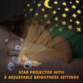 BEREST Rechargeable Baby Sleep Soother Bear, Mom\'s Heartbeat & Lullabies, White Noise Sound, Nursery Decor Night Light Projector, Toddler Crib Sleeping Aid, Baby Shower Gifts BEREST Rechargeable Baby Sleep Soother Bear, Mom\'s Heartbeat & Lullabies, White Noise Sound, Nursery Decor Night Light Projector, Toddler Crib Sleeping Aid, Baby Shower Gifts