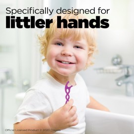 GUM Crayola Twistables Kids Flossers with Fluoride - Designed for Little Hands - Three Fun Fruit Flavors - Easy to Use Kids Floss Picks for Children Ages 3+, 75 Count