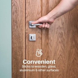 Inaya Child Proof Door Lever Lock, Baby Proofing Door Handle Lock, Minimalist Design, 3M Adhesive & No DrillingNeed, Child Safety Door Handle Locks (2 Pack)