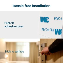 Inaya Child Proof Door Lever Lock, Baby Proofing Door Handle Lock, Minimalist Design, 3M Adhesive & No DrillingNeed, Child Safety Door Handle Locks (2 Pack)