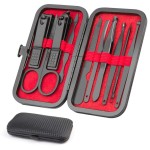 Manicure Kit, Okom Manicure Set, Mens Grooming Kit, Nail Care Set, Manicure Kit for Men and Women, Nail Kit,Grooming Kit,Manicure Set Nail Clippers File,Nail Clipper Set,Mothers Day Gifts(10PCS)