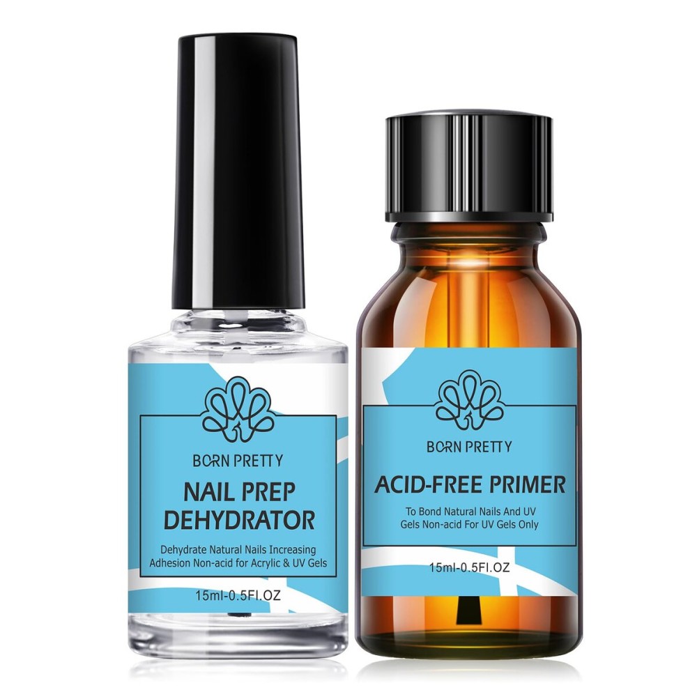 BORN PRETTY Natural Nail Prep Dehydrate and Bond Primer Acid-Free,15ml Dehydrator for Acrylic and Gel Nail Polish, Non Acid Primer for UV Gels Fast Dry Superior Bonding Agent Gift Box Set BORN PRETTY Natural Nail Prep Dehydrate and Bond Primer Acid-Free,15ml Dehydrator for Acrylic and Gel Nail Polish, Non Acid Primer for UV Gels Fast Dry Superior Bonding Agent Gift Box Set