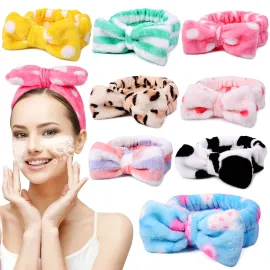 UMIKU 8 Pack Spa Headband for Women Facial Makeup Headband Soft Coral Fleece Christmas Stocking Stuffers Bow Hair Band Head Wraps for Washing Face Mask Spa Gifts For Women Gifts Basket UMIKU 8 Pack Spa Headband for Women Facial Makeup Headband Soft Coral Fleece Christmas Stocking Stuffers Bow Hair Band Head Wraps for Washing Face Mask Spa Gifts For Women Gifts Basket