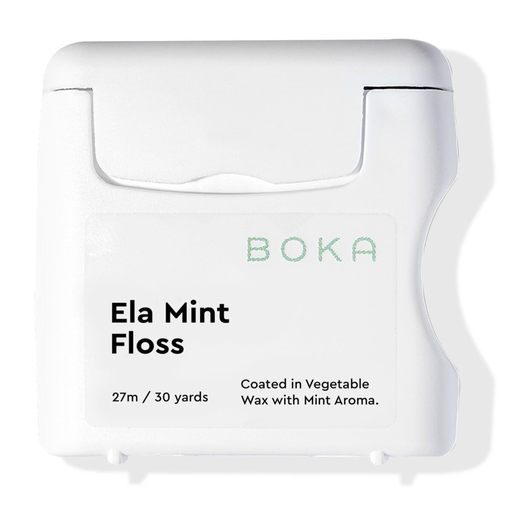 Boka Ela Mint Woven Dental Floss, Made from Plant-Based Vegetable Wax, Teflon-Free, 30 Yards of Waxed Floss (Pack of 1) Boka Ela Mint Woven Dental Floss, Made from Plant-Based Vegetable Wax, Teflon-Free, 30 Yards of Waxed Floss (Pack of 1)