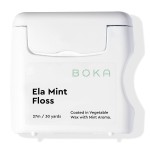 Boka Ela Mint Woven Dental Floss, Made from Plant-Based Vegetable Wax, Teflon-Free, 30 Yards of Waxed Floss (Pack of 1)
