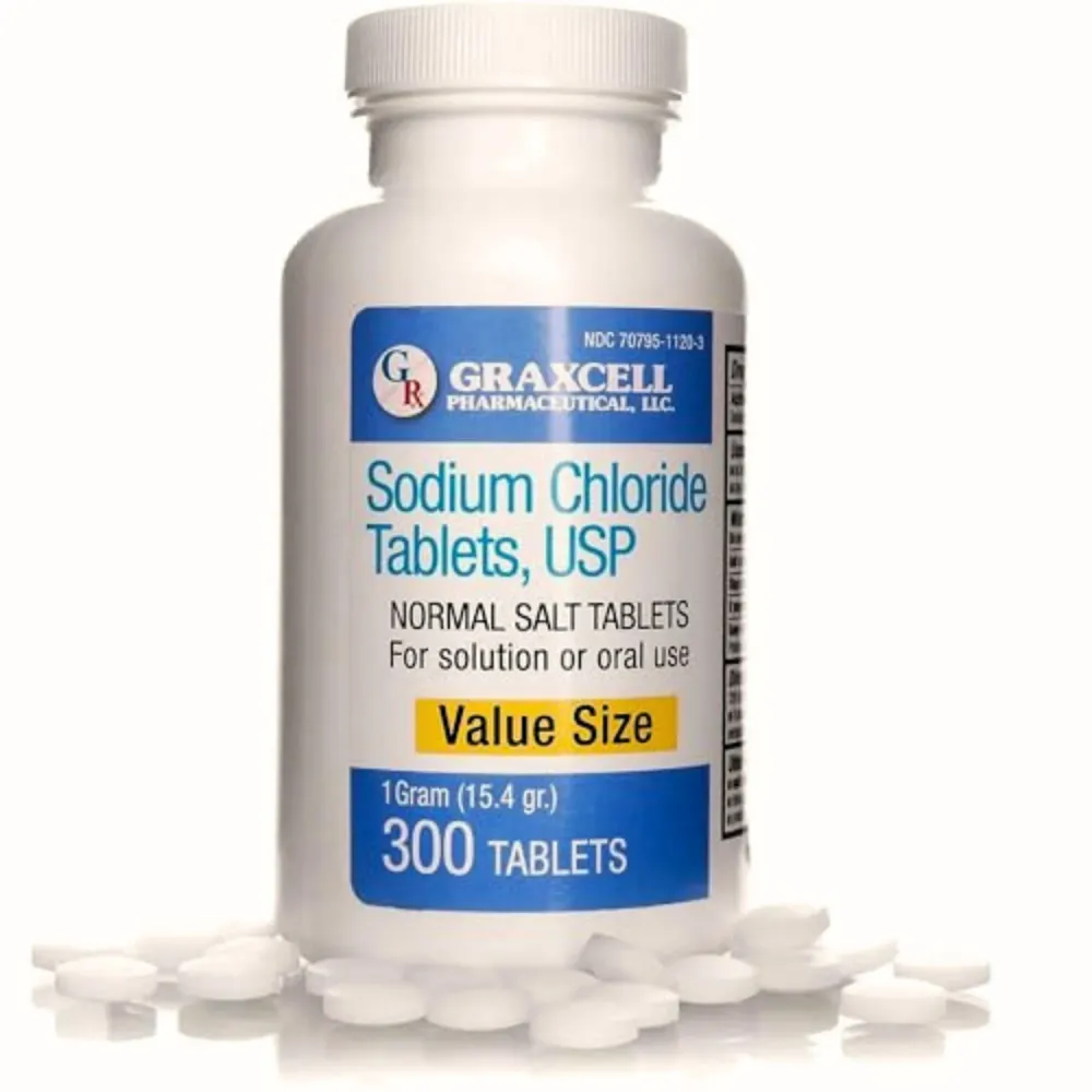 Sodium Chloride Tablets 1gm | Electrolyte Salt for POTS Syndrome and Dysautonomia Support | Rapid Rehydration| 15.4gr. | 300 Count | Made in The USA Sodium Chloride Tablets 1gm | Electrolyte Salt for POTS Syndrome and Dysautonomia Support | Rapid Rehydration| 15.4gr. | 300 Count | Made in The USA