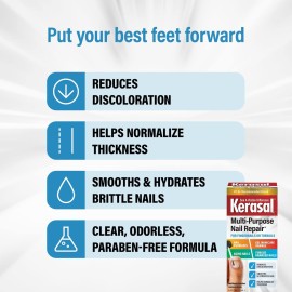 Kerasal Multi-Purpose Nail Repair, Nail Solution for Discolored and Damaged Nails, 0.43 fl oz Kerasal Multi-Purpose Nail Repair, Nail Solution for Discolored and Damaged Nails, 0.43 fl oz