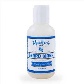Maestro\'s Classic BEARD WASH | Anti-Itch, Deep Cleaning, Non-Drying, Fully Hydrating Gentle Cleanser For All Beard Types & Lengths- Mark of a Man Blend, 2 Ounce