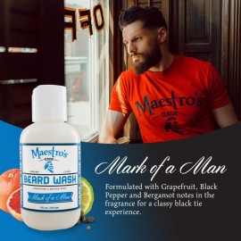 Maestro\'s Classic BEARD WASH | Anti-Itch, Deep Cleaning, Non-Drying, Fully Hydrating Gentle Cleanser For All Beard Types & Lengths- Mark of a Man Blend, 2 Ounce Maestro\'s Classic BEARD WASH | Anti-Itch, Deep Cleaning, Non-Drying, Fully Hydrating Gentle Cleanser For All Beard Types & Lengths- Mark of a Man Blend, 2 Ounce
