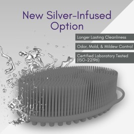 Avilana Silicone Body Scrubber - Dual-Sided Exfoliator for Men & Women, Gentle Loofah Alternative, Easy-to-Clean Silicone Shower Scrubber Avilana Silicone Body Scrubber - Dual-Sided Exfoliator for Men & Women, Gentle Loofah Alternative, Easy-to-Clean Silicone Shower Scrubber