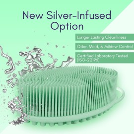 Avilana Silicone Body Scrubber - Dual-Sided Exfoliator for Men & Women, Gentle Loofah Alternative, Easy-to-Clean Silicone Shower Scrubber Avilana Silicone Body Scrubber - Dual-Sided Exfoliator for Men & Women, Gentle Loofah Alternative, Easy-to-Clean Silicone Shower Scrubber