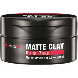 SexyHair Style Matte Clay Matte Texturizing Clay, 2.5 Oz | Separates, Defines and Molds | Helps Tame Unruly Ends | Washes Out Easily SexyHair Style Matte Clay Matte Texturizing Clay, 2.5 Oz | Separates, Defines and Molds | Helps Tame Unruly Ends | Washes Out Easily