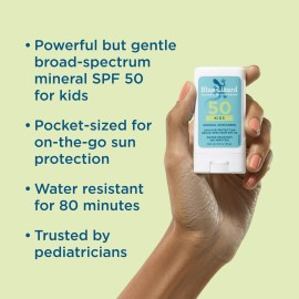 BLUE LIZARD Mineral Sunscreen Stick with Zinc Oxide SPF 50+ Water Resistant UVA/UVB Protection Easy to Apply Fragrance Free, Kids, Unscented, 0.5 oz BLUE LIZARD Mineral Sunscreen Stick with Zinc Oxide SPF 50+ Water Resistant UVA/UVB Protection Easy to Apply Fragrance Free, Kids, Unscented, 0.5 oz