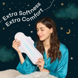 Whisper Bindazzz Night Sanitary Pads|Pack of 16 Thin Pads|XXL+|Upto 0% Leaks|60% Longer & Wider Back|Dry Top Sheet|Long Lasting Coverage|Faster Absorption|36 Cm Long|with Disposable Wrap