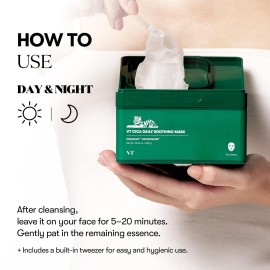 VT COSMETICS CICA Daily Soothing Mask 30 Sheets, Centella Asiatica & Hyaluronic Acid for Moisturizing & Hydrating, Instant Calm & Glow, Skin Softening Facial Mask, Korean Face Mask VT COSMETICS CICA Daily Soothing Mask 30 Sheets, Centella Asiatica & Hyaluronic Acid for Moisturizing & Hydrating, Instant Calm & Glow, Skin Softening Facial Mask, Korean Face Mask