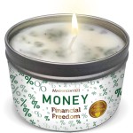 Magnificent 101 Money Financial Freedom Aromatherapy Candle ? Clove, Cinnamon, Citronella Scented Natural Soybean Wax Tin Candle for Purification and Chakra Healing