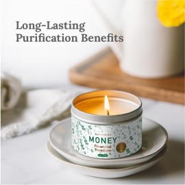 Magnificent 101 Money Financial Freedom Aromatherapy Candle ? Clove, Cinnamon, Citronella Scented Natural Soybean Wax Tin Candle for Purification and Chakra Healing Magnificent 101 Money Financial Freedom Aromatherapy Candle ? Clove, Cinnamon, Citronella Scented Natural Soybean Wax Tin Candle for Purification and Chakra Healing