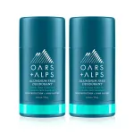 Oars + Alps Aluminum Free Deodorant for Men and Women, Dermatologist Tested and for Sensitive Skin, Vegan, Deep Sea Glacier, 2 Pack, 2.6 Oz Each