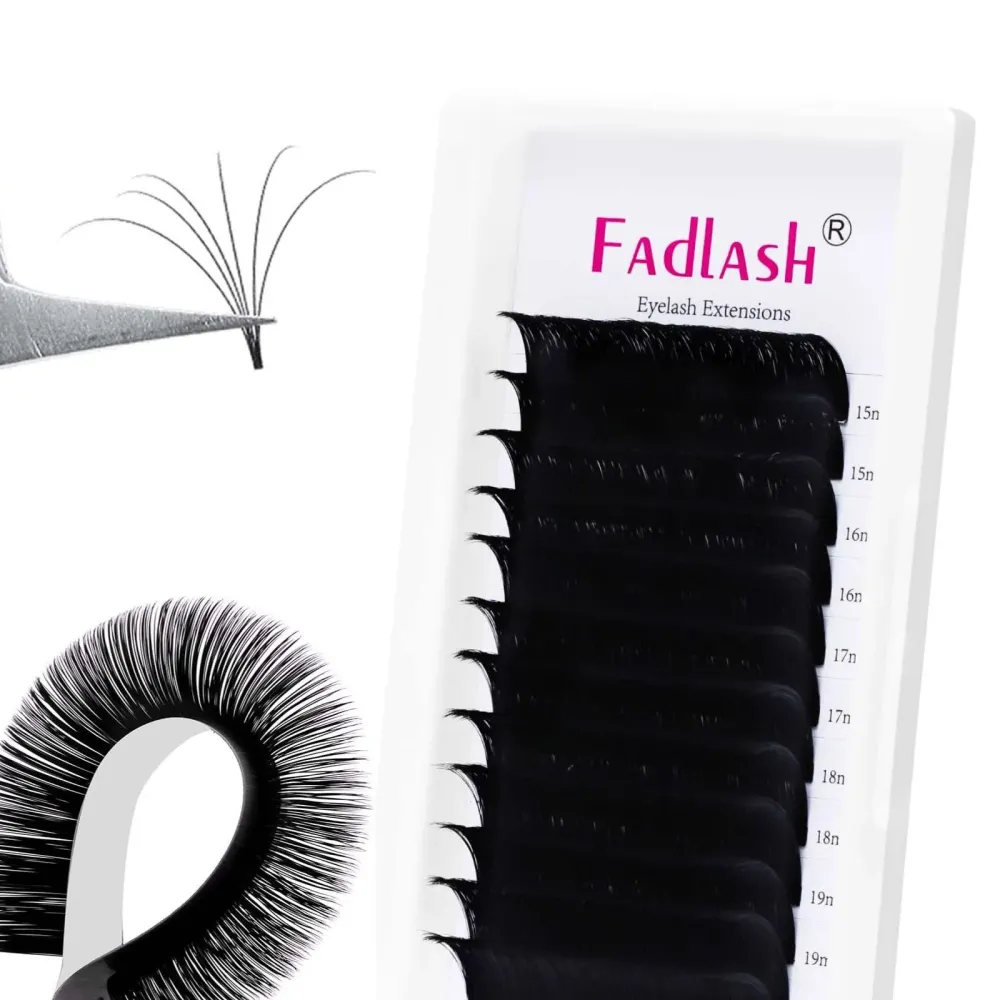 FADLASH Eyelash Extensions D Curl 0.07 15-20mm Mixed Tray Easy Fan Lash Extensions Volume Lashes 2D-10D Self Fanning Lash Extensions (0.07-D, 15-20mm Mix) FADLASH Eyelash Extensions D Curl 0.07 15-20mm Mixed Tray Easy Fan Lash Extensions Volume Lashes 2D-10D Self Fanning Lash Extensions (0.07-D, 15-20mm Mix)