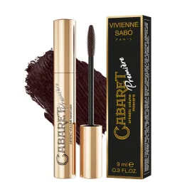 Vivienne Sab Cabaret Premiere Brown Mascara, Volume and Length, Defining, Curling, No Flaking, No Clumping, Smudge Proof, Washable, Cruelty-Free, Made in Europe, (05 Brown), 0.3 Fl Oz, 1 Pack