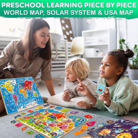 Quokka Puzzles for Kids Ages 4-6 - 3 Set Toddler Kids Puzzles Ages 3-5 - Learning United States Games for Childrens 6-8 - Educational Toys for 3 Year Old Boys and Girls - Award Winning Quokka Puzzles for Kids Ages 4-6 - 3 Set Toddler Kids Puzzles Ages 3-5 - Learning United States Games for Childrens 6-8 - Educational Toys for 3 Year Old Boys and Girls - Award Winning