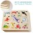 QUOKKA Wooden Puzzles for Toddlers 1-3 - 3xSET Toddler Puzzles Ages 2-4 - Montessori Animal Toy Puzzle for Toddlers 3-5 Year Old - Wood Toy Learning Realistic Animals for Boy and Girl
