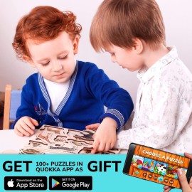 QUOKKA Wooden Puzzles for Toddlers 1-3 - 3xSET Toddler Puzzles Ages 2-4 - Montessori Animal Toy Puzzle for Toddlers 3-5 Year Old - Wood Toy Learning Realistic Animals for Boy and Girl QUOKKA Wooden Puzzles for Toddlers 1-3 - 3xSET Toddler Puzzles Ages 2-4 - Montessori Animal Toy Puzzle for Toddlers 3-5 Year Old - Wood Toy Learning Realistic Animals for Boy and Girl