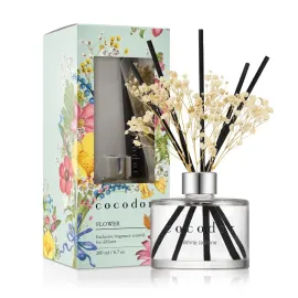 COCODOR Flower Reed Diffuser Set / 6.7oz / White Jasmine/Scent Diffuser with Sticks Home Fragrance Reed Diffuser for Bathroom Shelf Decor COCODOR Flower Reed Diffuser Set / 6.7oz / White Jasmine/Scent Diffuser with Sticks Home Fragrance Reed Diffuser for Bathroom Shelf Decor