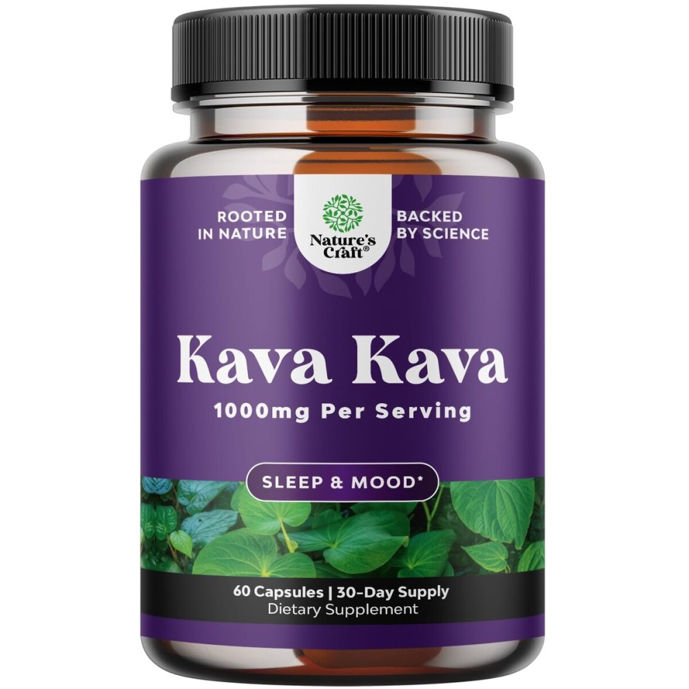 Kava Kava Root Extract Supplement 1000mg - Fast Acting Herbal Support with Kavalactones for Balanced Mood - Relax Calming Capsules for Stress Relief & Better Sleep - 30 Servings Kava Kava Root Extract Supplement 1000mg - Fast Acting Herbal Support with Kavalactones for Balanced Mood - Relax Calming Capsules for Stress Relief & Better Sleep - 30 Servings