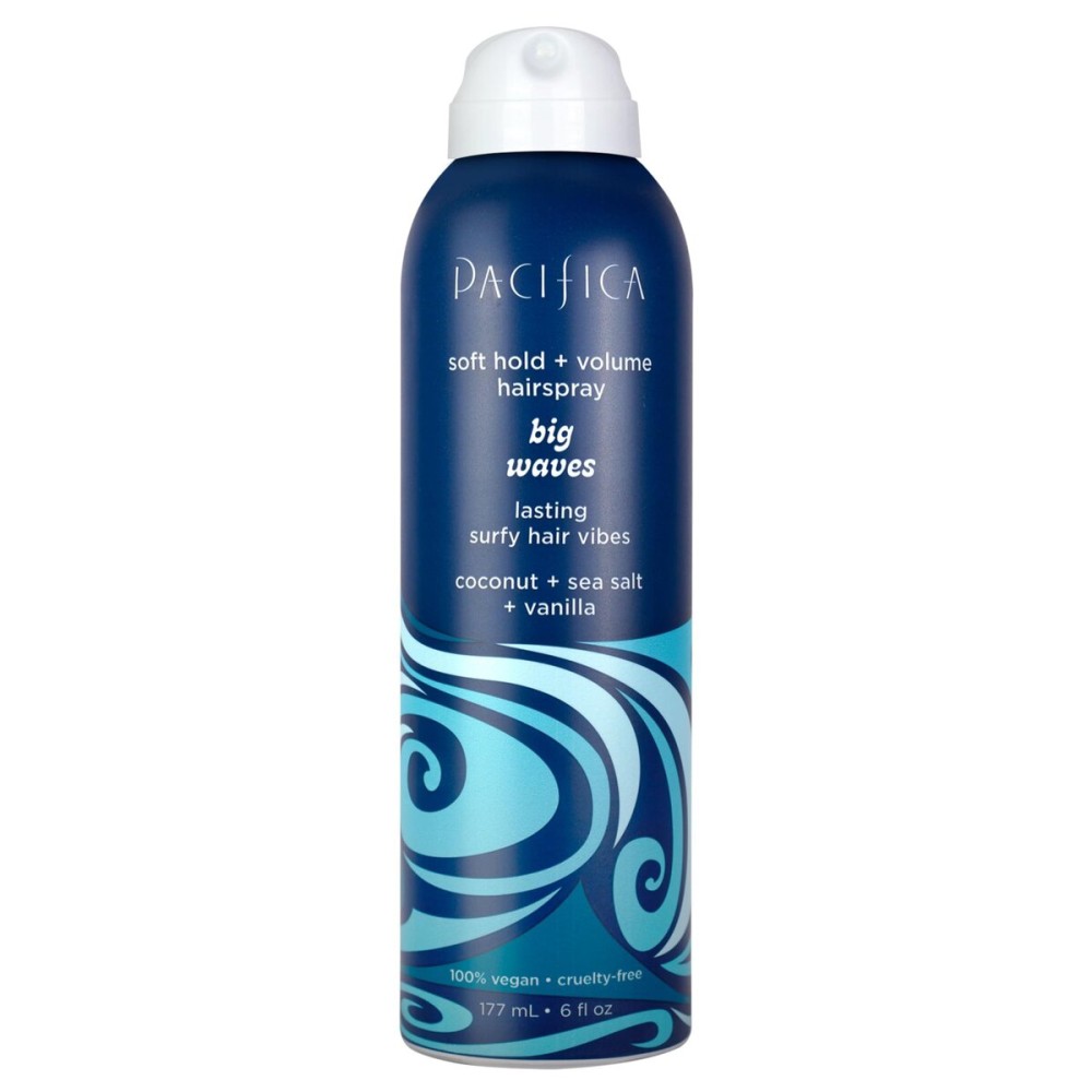 Pacifica Beauty Big Waves Coconut, Vanilla & Sea Salt Hairspray, Controls Frizz & Adds Volume, Designed for Wavy Hair, Vegan & Cruelty-Free, 6 Fl Oz Pacifica Beauty Big Waves Coconut, Vanilla & Sea Salt Hairspray, Controls Frizz & Adds Volume, Designed for Wavy Hair, Vegan & Cruelty-Free, 6 Fl Oz