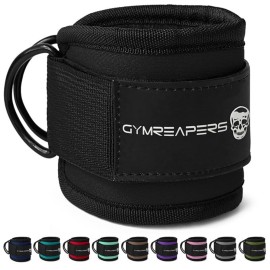 Gymreapers Ankle Straps (Pair) For Cable Machine Kickbacks, Glute Workouts, Lower Body Exercises - Adjustable Leg Straps with Neoprene Padding (Black, Pair) Gymreapers Ankle Straps (Pair) For Cable Machine Kickbacks, Glute Workouts, Lower Body Exercises - Adjustable Leg Straps with Neoprene Padding (Black, Pair)