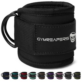 Gymreapers Ankle Straps (Pair) For Cable Machine Kickbacks, Glute Workouts, Lower Body Exercises - Adjustable Leg Straps with Neoprene Padding (Black, Pair) Gymreapers Ankle Straps (Pair) For Cable Machine Kickbacks, Glute Workouts, Lower Body Exercises - Adjustable Leg Straps with Neoprene Padding (Black, Pair)