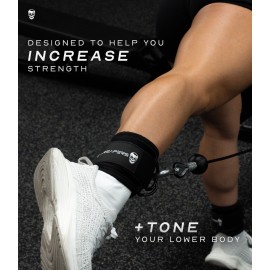 Gymreapers Ankle Straps (Pair) For Cable Machine Kickbacks, Glute Workouts, Lower Body Exercises - Adjustable Leg Straps with Neoprene Padding (Black, Pair) Gymreapers Ankle Straps (Pair) For Cable Machine Kickbacks, Glute Workouts, Lower Body Exercises - Adjustable Leg Straps with Neoprene Padding (Black, Pair)