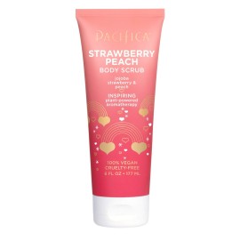 Pacifica Strawberry Peach Body Scrub, Gently Exfoliates & Polishes Dead Skin, For All Skin Types, Ven & Cruelty-Free, 6 Fl Oz Pacifica Strawberry Peach Body Scrub, Gently Exfoliates & Polishes Dead Skin, For All Skin Types, Ven & Cruelty-Free, 6 Fl Oz