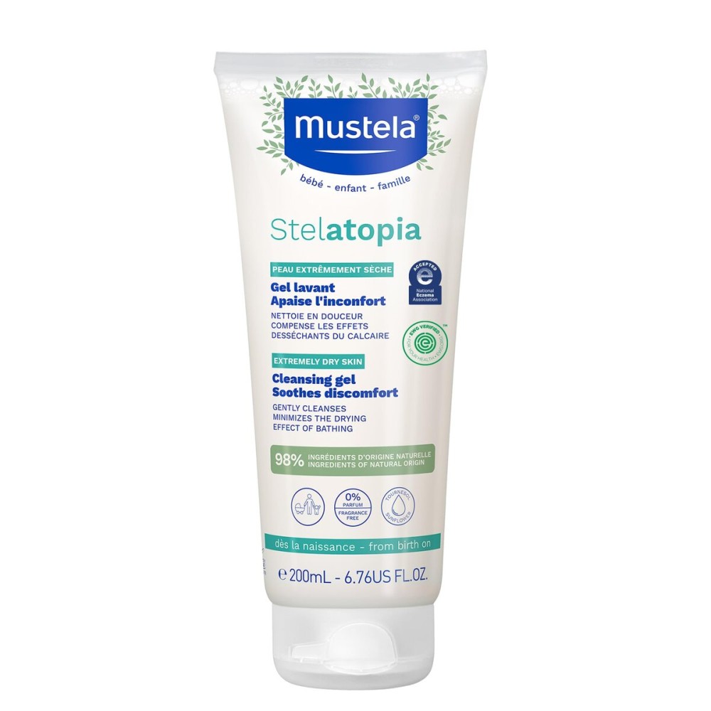 Mustela Stelatopia Eczema-Prone Skin Cleansing Gel - Baby Face & Body Wash with Natural Avocado & Sunflower Oil - Fragrance-Free & Tear Free - 6.76 fl. oz. Mustela Stelatopia Eczema-Prone Skin Cleansing Gel - Baby Face & Body Wash with Natural Avocado & Sunflower Oil - Fragrance-Free & Tear Free - 6.76 fl. oz.