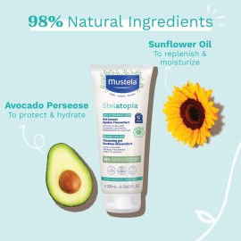 Mustela Stelatopia Eczema-Prone Skin Cleansing Gel - Baby Face & Body Wash with Natural Avocado & Sunflower Oil - Fragrance-Free & Tear Free - 6.76 fl. oz. Mustela Stelatopia Eczema-Prone Skin Cleansing Gel - Baby Face & Body Wash with Natural Avocado & Sunflower Oil - Fragrance-Free & Tear Free - 6.76 fl. oz.