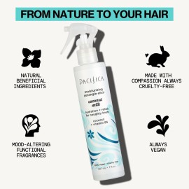 Pacifica Coconut Milk Hair Detangler Spray - Leave-In Conditioning Elixir for Tangle-Free Hair - Instantly Detangles Knots, Adds Shine & Moisture, Prevents Breakage & Frizz - Vegan & Cruelty-Free Pacifica Coconut Milk Hair Detangler Spray - Leave-In Conditioning Elixir for Tangle-Free Hair - Instantly Detangles Knots, Adds Shine & Moisture, Prevents Breakage & Frizz - Vegan & Cruelty-Free