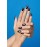 ohora Semi Cured Gel Nail Strips (N Onyx) - Dark, Solid, Works with Any UV/LED Lamps, Salon-Quality, Long Lasting, Easy to Apply & Remove - Includes 2 Prep Pads, Nail File & Wooden Stick