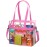 Handy Laundry Clear Tote Bag Stadium Approved - Shoulder Straps and Zippered Top. Perfect Clear Bag for Work, Sports Games and Concerts. Meets Stadium Tournament Guidelines. (Pink)